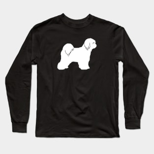 Tibetan Terrier Silhouette Long Sleeve T-Shirt